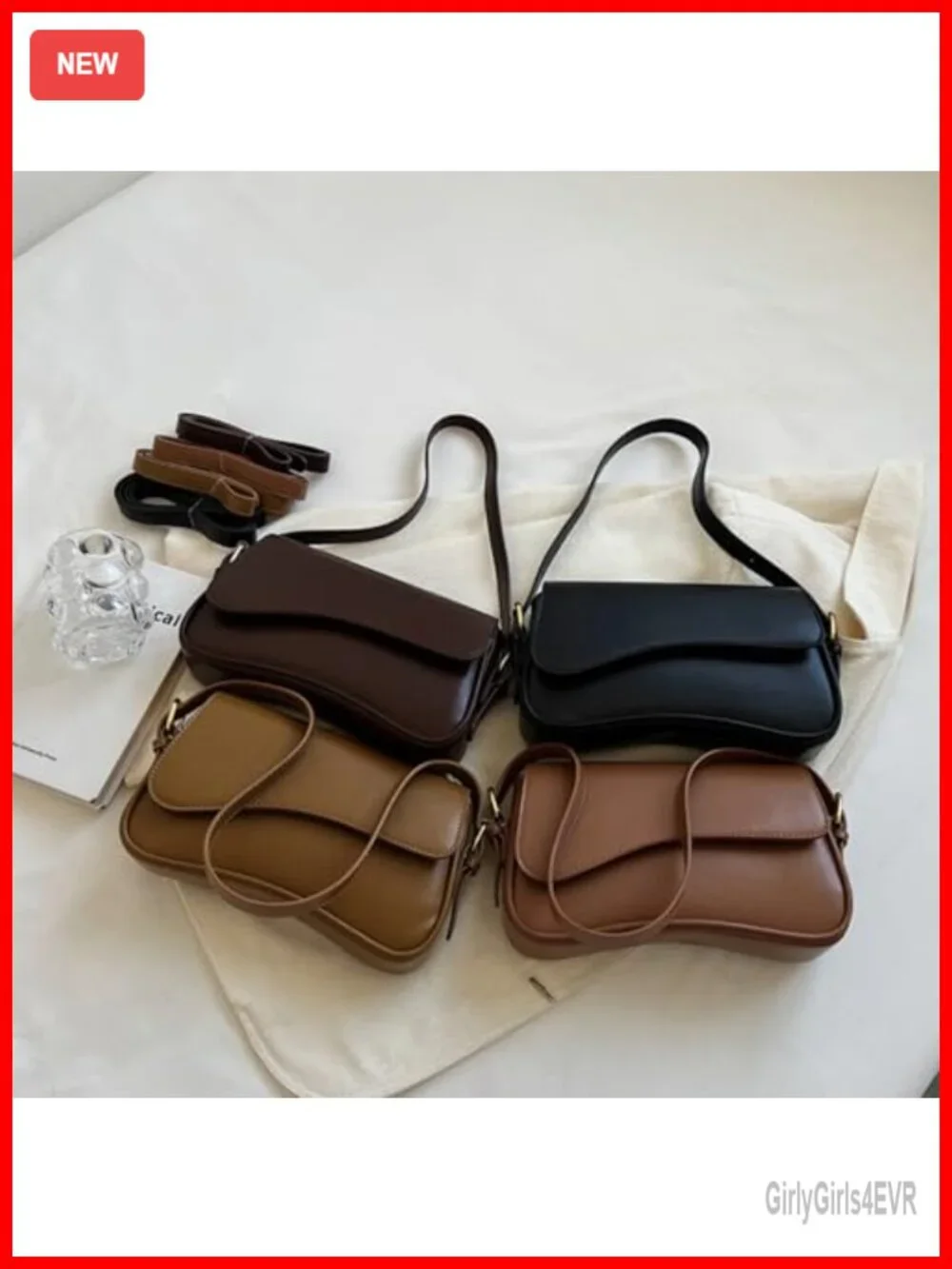 Vegan Leather Hobo Bag Y2K Shoulder Purse with 2 Removable Straps